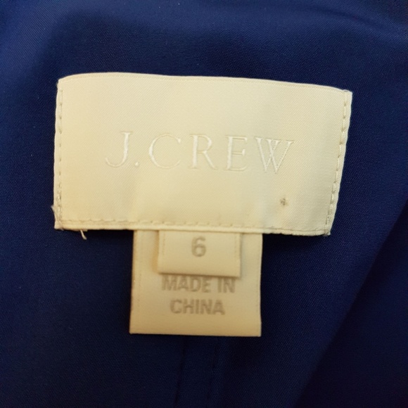 J.Crew Heidi Blue Silk Chiffon Dress Size 6 - Picture 7 of 8